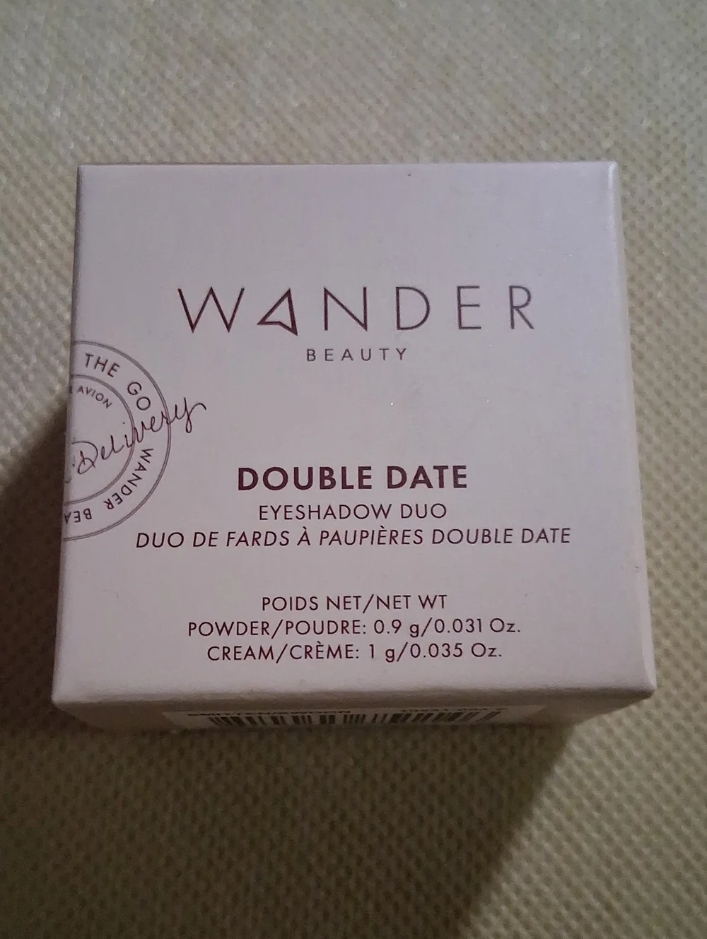 Wander Beauty Double Date Eyeshadow Duo - Soft Pink And   Neutral Palatte. NWT